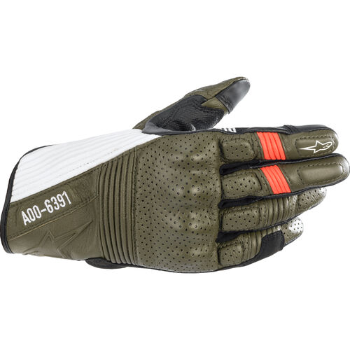 Motorcycle Gloves Sport Alpinestars AS-DSL Kei Short leather glove Green
