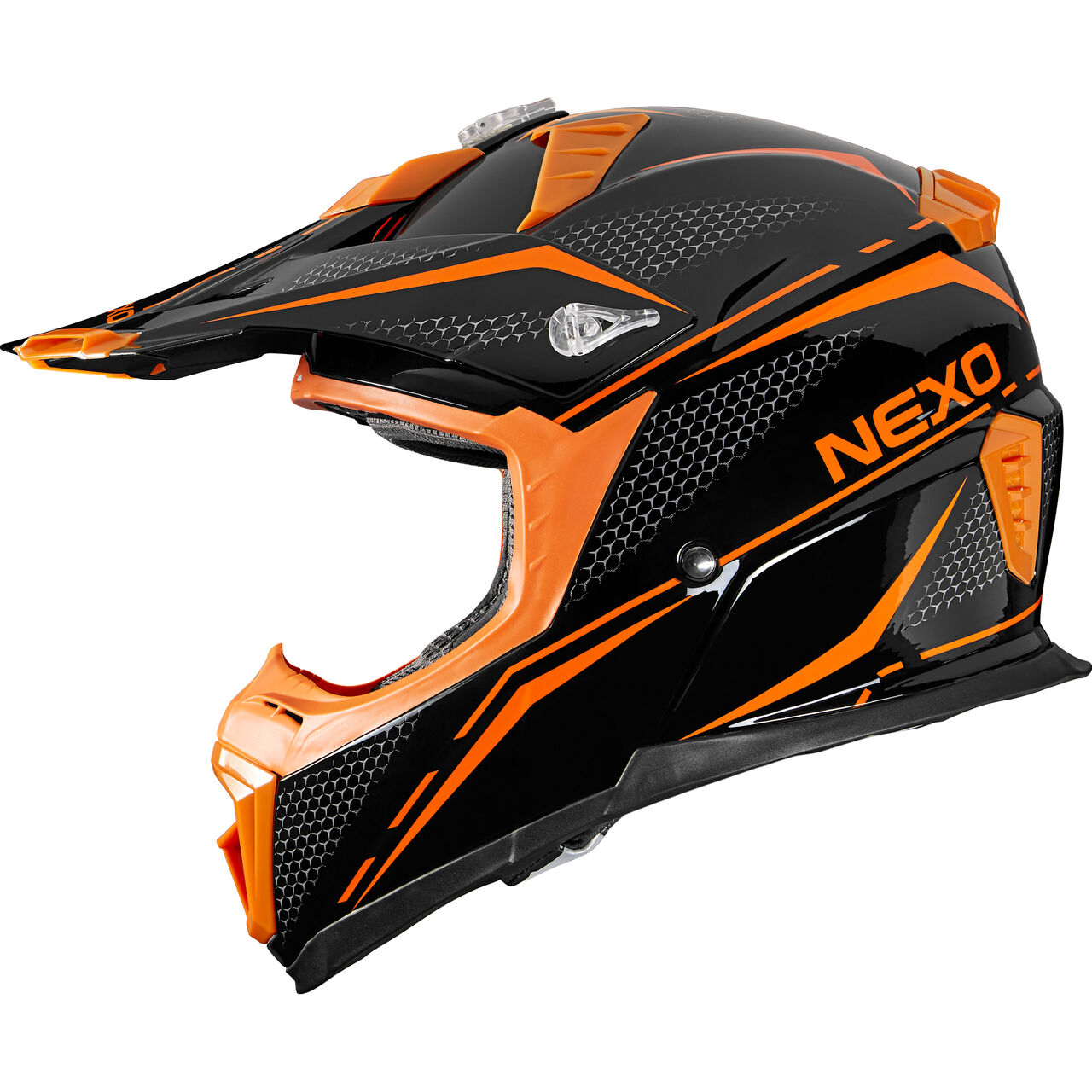 Nexo MX-Line Fiberglas Crosshelm orange Dekor #20 Crosshelm