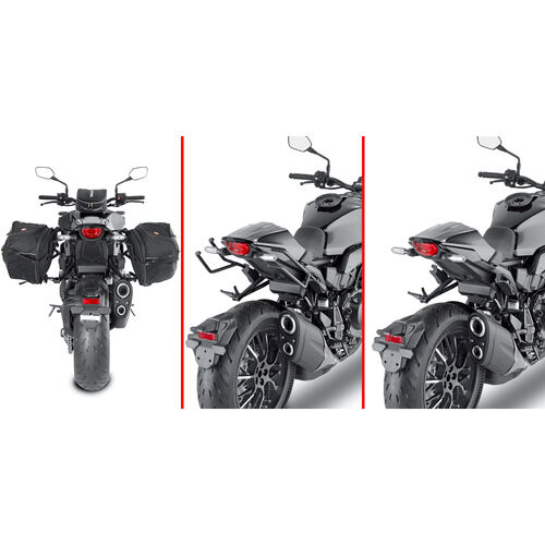 Seitenträger & Taschenhalter Givi Satteltaschenhalter REMOVE-X abnehmbar TR1200 für Honda CB 7 Rot