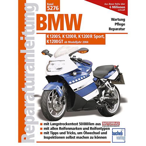 Motorrad Reparaturanleitungen Motorbuch-Verlag Reparaturanleitung Bucheli BMW K 1200 S/R/R Sport/GT Schwarz