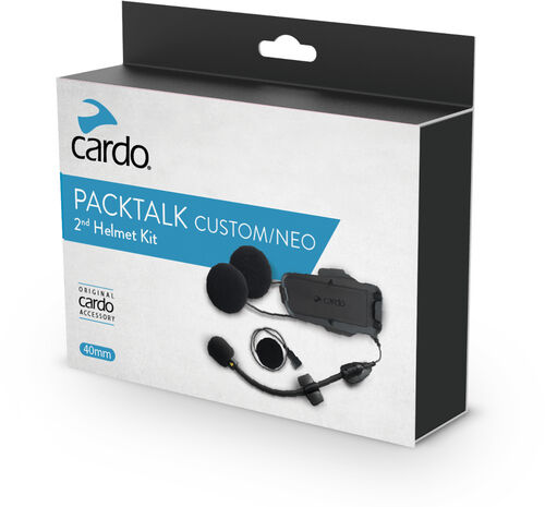 Motorrad Kommunikationsgeräte Cardo Packtalk Custom 2nd Helmet Kit Neutral