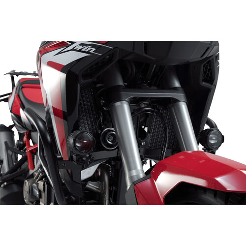 Motorrad Scheinwerfer & Lampenhalter SW-MOTECH Hawk Scheinwerferhaltesatz für CRF 1000 Africa Twin mit SBL Schwarz