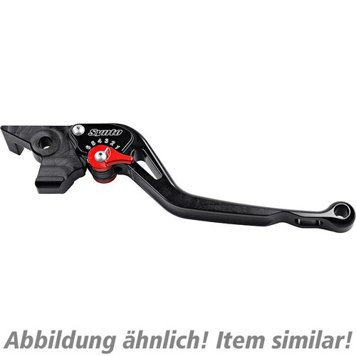 Motorrad Bremshebel ABM Bremshebel einstellbar Synto BH29 lang schwarz/rot Neutral