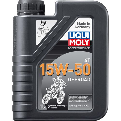 Motorcycle Engine Oil Liqui Moly Motorbike 4T 15W-50 Offroad 1 liter Neutral