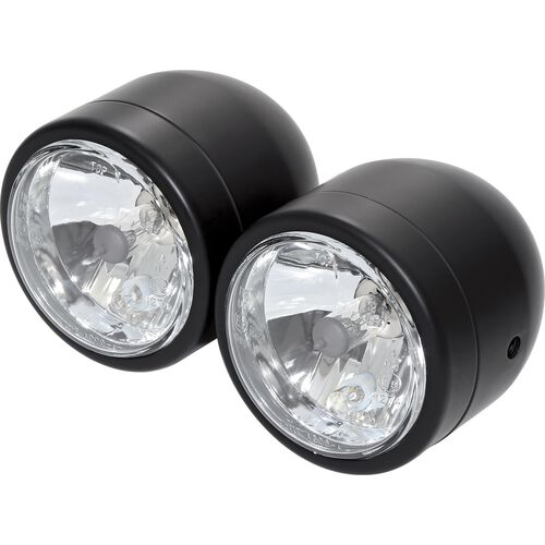 Motorcycle Headlights & Lamp Holders Shin Yo double headlights 90 mm adding high beam H4 black Blue