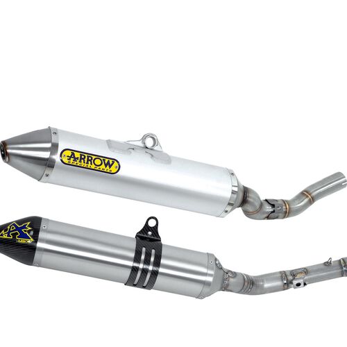 Motorrad Auspuffanlagen & Endschalldämpfer Arrow Exhaust OR Thunder Auspuff für Honda XL 125 Varadero Titan/Edelstahl
