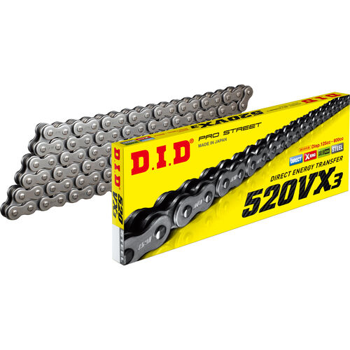 Motorcycle Chain Kits D.I.D. chainkit  525VX3 Niet X 17/42/116 for BMW F 700/800 GS Grey