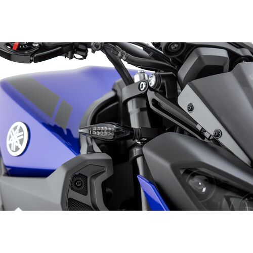 Motorcycle LED Indicators Chaft LED alu indicator pair M8 Dragon black/smoke Neutral