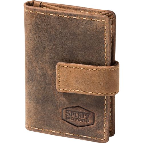 Leisure Bags Spirit Motors Vintage leather Card Clip Case RFID 7x9,8cm brown
