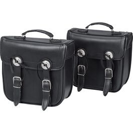 leatherette saddle bag pair 07 removable 20 liters