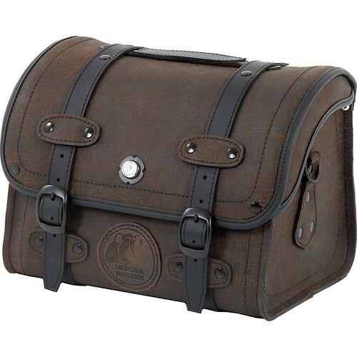Motorcycle Rear Bags & Rolls Hepco & Becker Leather tail bag Smallbag Rugged 19 liters  brown Neutral
