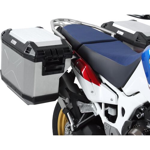 Sidecases Hepco & Becker Xplorer Cutout sidecase set silver for CRF 1000 AT Adventure Grey