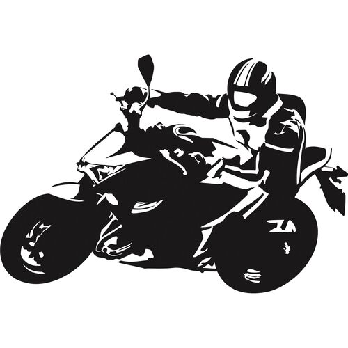 Images de moto POLO autocollant Nakedbike 8 x 5,5 cm noir