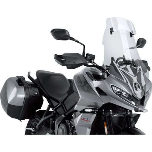 Windshields & Screens Puig Touring windshield with Visor tinted for Triumph Tiger Sport Neutral