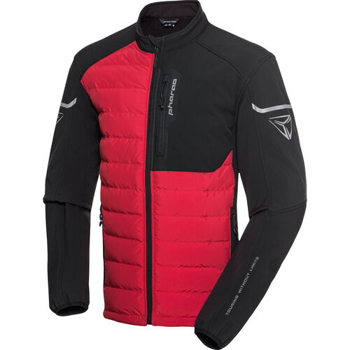 Vestes de moto en textile Pharao Treton + Veste matelassée noir/rouge XL