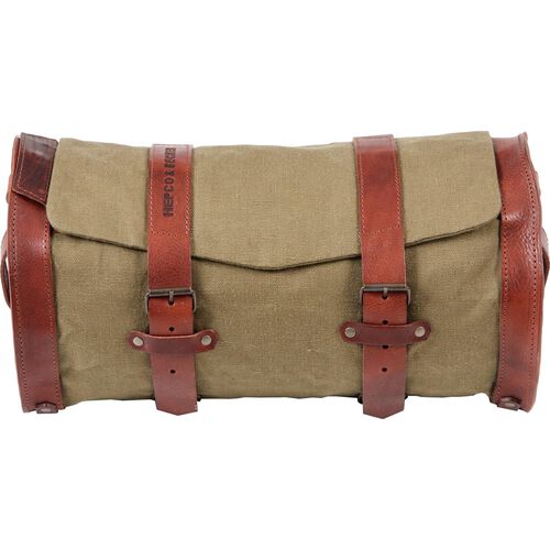 Motorcycle Rear Bags & Rolls Hepco & Becker rear bag Legacy Canvas/leather 28 liters green Neutral