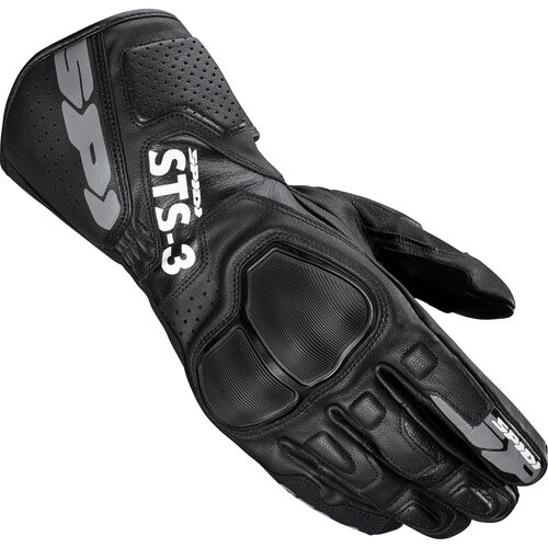 Gants de moto Sport SPIDI STS-3 Gant de Cuir Noir