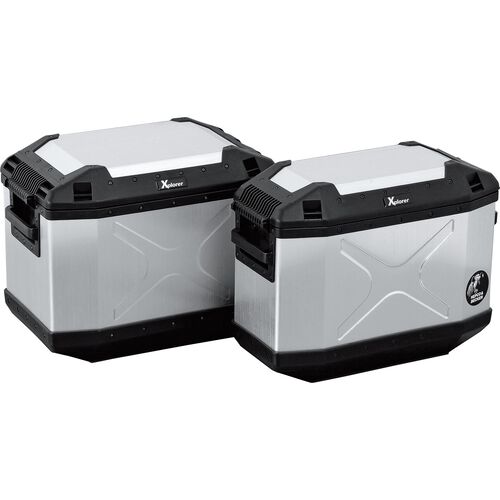 Coffres latéraux Hepco & Becker valise latérale Xplorer aluminium 40 argent gauche  42 litre Neutre