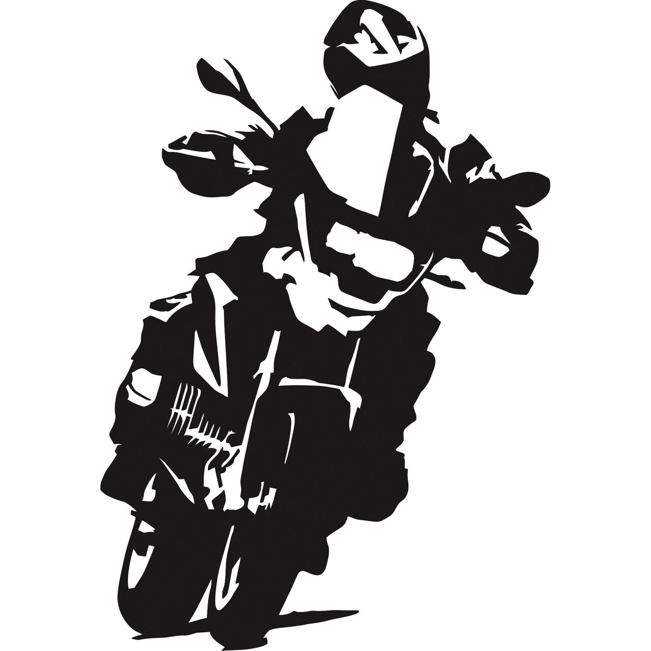 Polo Naked Motorrad-Aufkleber Schwarz
