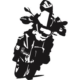 Motorrad Bilder POLO Aufkleber Touren-Enduro 5,5 x 8 cm schwarz