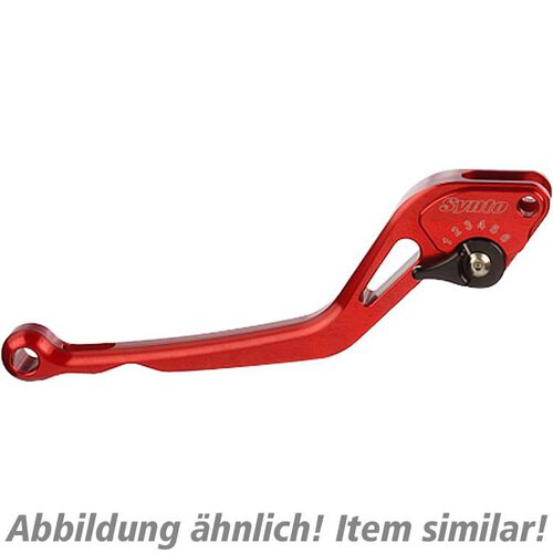 Motorcycle Clutch Levers ABM clutch lever adjustable Synto KH18 long red/black
