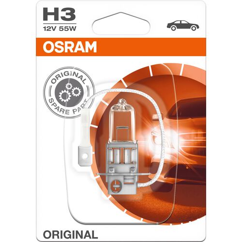 Ampoules & systèmes d’éclairage de moto Osram Original ampoule H3 12V, 55W bouchon câble PK22s Neutre