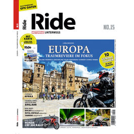 Motorrad Fachbücher Motorbuch-Verlag Buch "RIDE - MOTORRAD unterwegs - Topziele in Europa" Blau