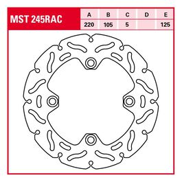disque de frein RAC rigide MST245RAC 220/105/125/5mm