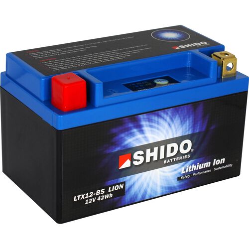 Motorradbatterien Shido Lithium Batterie LTX12-BS, 12V, 4Ah (YTX12-BS/YTX12L-BS) Neutral