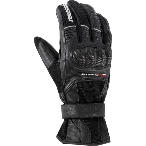 Motorcycle Gloves Tourer Reusch Airflow XT EVO Leather/Textile glove long Black