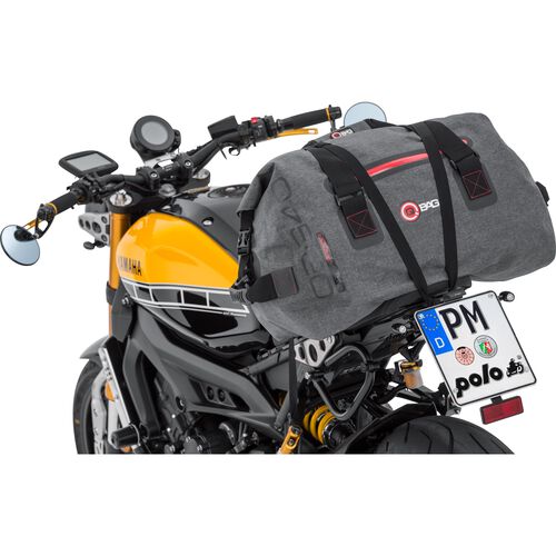 Sacs de selle & sacs rouleaux pour moto QBag poche arrière imperméable 09, jusqu'à 60 liters gris Noir