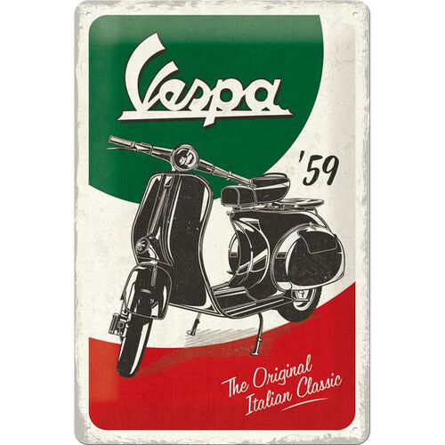 Blechschild 20 x 30 "Vespa - The Italian Classic"