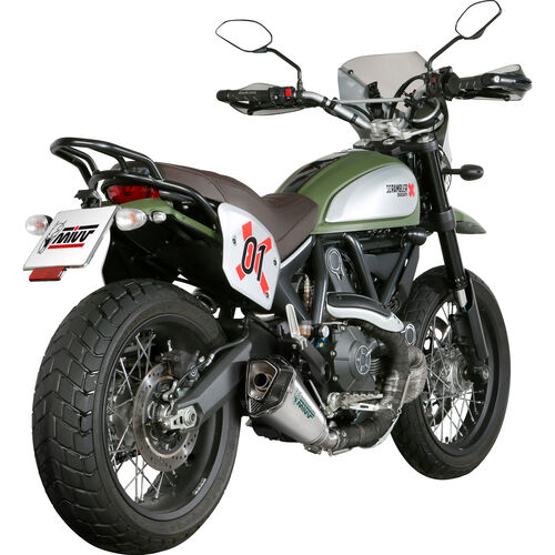 Motorcycle Exhausts & Rear Silencer MIVV Delta Race exhaust silver D.035.KDRX for Duc Scrambler 800 Grey