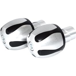 Roundpin alu handlebar weights black/silver
