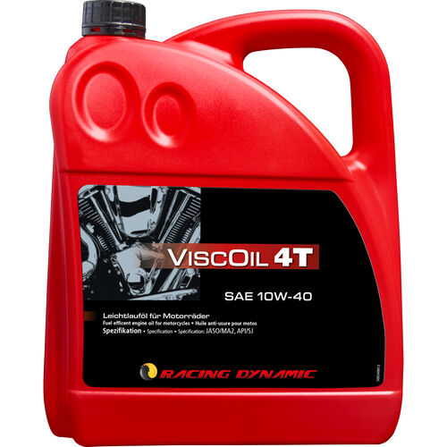 Motorcycle Engine Oil Racing Dynamic engine oil Viscoil 4T SAE 10W-40 mineral 4000 ml Neutral