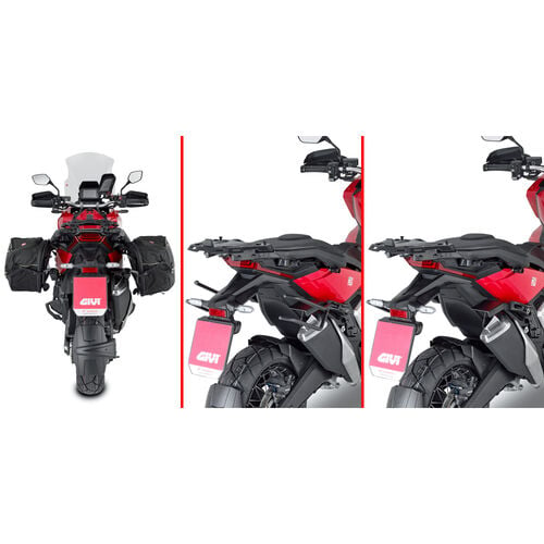 Side Carriers & Bag Holders Givi Saddlebag spacer REMOVE-X removable TR1188 for Honda X-ADV 7 Red