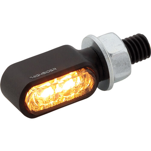 Clignotant à LED pour moto Highsider LED clignotant/feu de navigation paire Little Bronx M8 noir