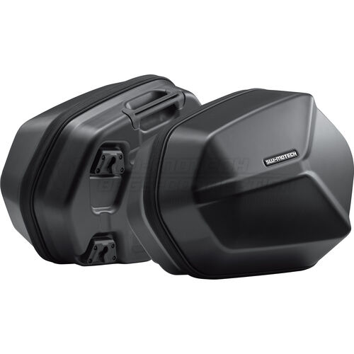 Motorbike Saddlebags SW-MOTECH side case pair Aero ABS 50 liters black for QUICK-LOCK Neutral