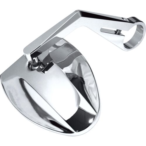 Mirrors Highsider handlebar end mirror for 22/25,4mm Ferrara 2 alu chrome White