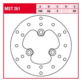 brake disc Street rigid MST261 180/58/80/3mm