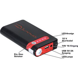 jump start device/powerbank 3in1, 12V, 9Ah, 400A, 33,3Wh