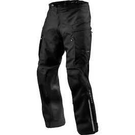 Pantalons de moto en textile REV'IT! Component H2O Pantalon en Cuir et Textile Noir