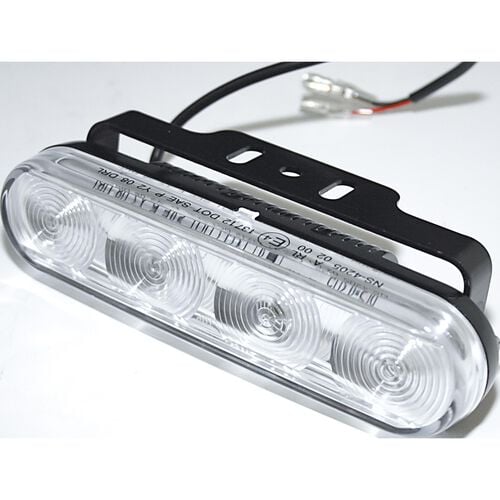 Motorcycle Headlights & Lamp Holders Highsider LED-DRL/positionlight universal alu rectangular 150X38m White
