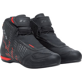 R04D WP Motorcycle lace-up boots short red