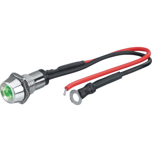 Elektrik sonstiges FOLIATEC LED Einbaukontrollleuchte M8 chrom/grün Rot