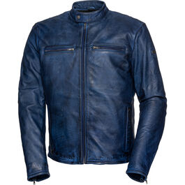 Retro style leather jacket 5.0 blue