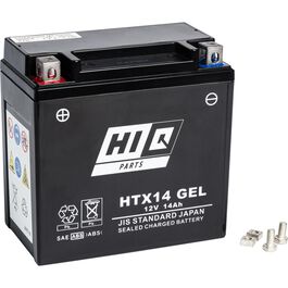 Motorradbatterien Hi-Q Batterie AGM Gel geschlossen HTX14-BS, 12V, 12Ah (YTX14-BS)