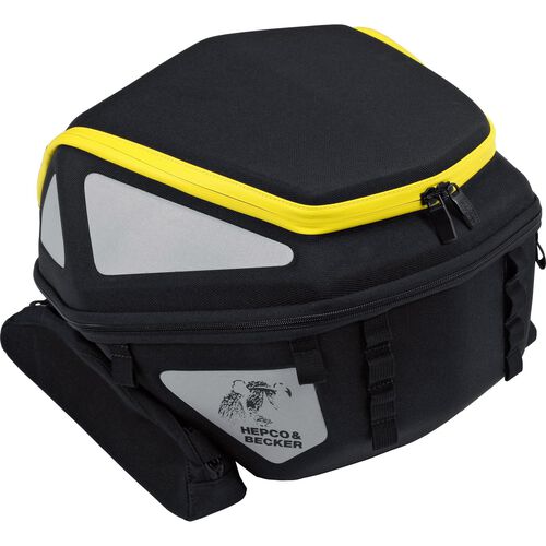 Sacs de selle & sacs rouleaux pour moto Hepco & Becker sac arrière Royster imperméable 27-32 litres noir/jaune Neutre