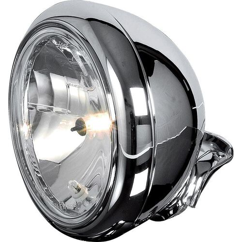 Motorcycle Headlights & Lamp Holders Shin Yo H4 headlight Ø220mm HD-Style below  chrome Blue