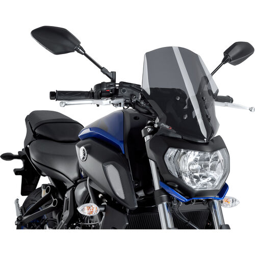 Windshields & Screens Puig windshield NG Touring dark smoked for Yamaha MT-07 2018-2020 Black